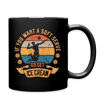 Volleyball Fun Beach Volley for volleyball players - Full Colour Mug - black - Right