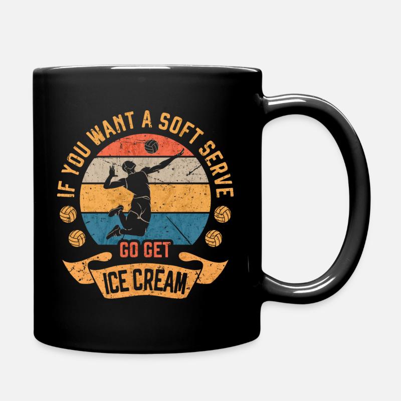 Volleyball Fun Beach Volley pour les joueurs de volley-ball - Mug uni - noir