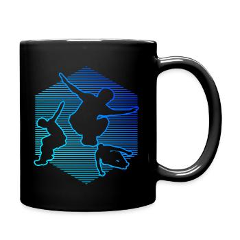 Free Runner Men's Parkour Women Free Runn - Full Colour Mug - black - Right