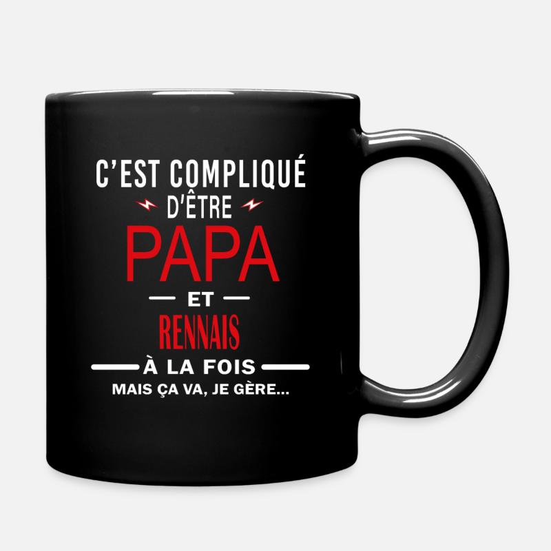 papa Et RENNAIS cadeau citation - Mug uni - noir