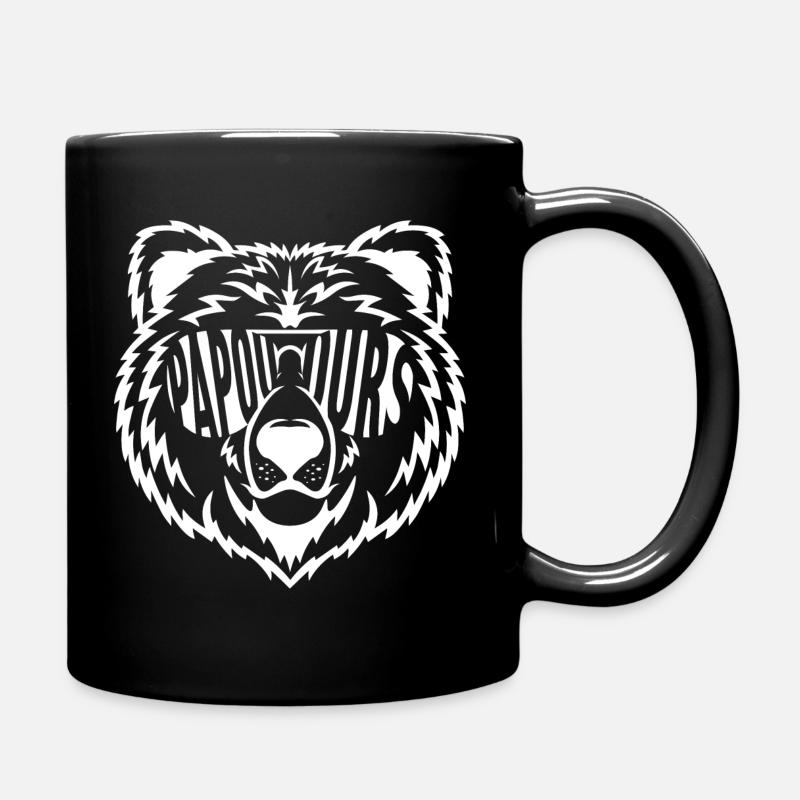 Papou Ours Anniversaire Meilleur Papa - Mug uni - noir