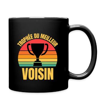 trophée du meilleur voisin - Mug uni - noir - Droite