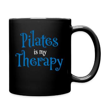 Pilates is my therapy - Full Colour Mug - black - Right