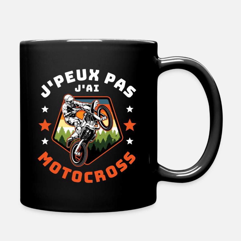 j'peux pas j'ai motocross - Mug uni - noir