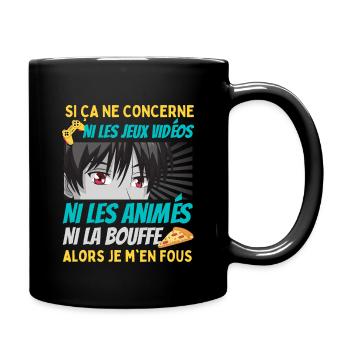 fan de mangas - Mug uni - noir - Droite