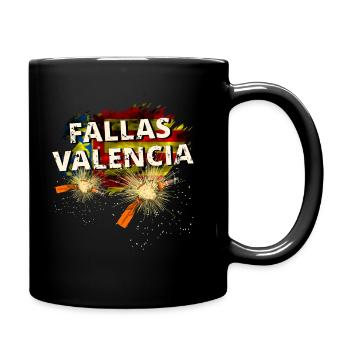 Fallas Valencia Trueno Drapeau - Mug uni - noir - Droite
