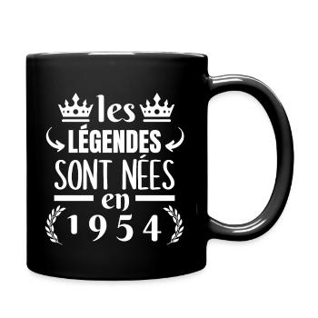les légendes sont nées en 1954 - Mug uni - noir - Droite