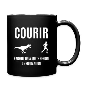 courir - Mug uni - noir - Droite