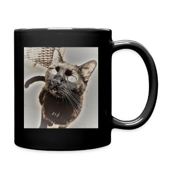Black Cat - Tasse einfarbig - Schwarz - Rechts