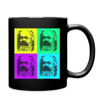 Karl Marx Portrait Gesicht Kommunist Geschichte - Tasse einfarbig - Schwarz - Rechts
