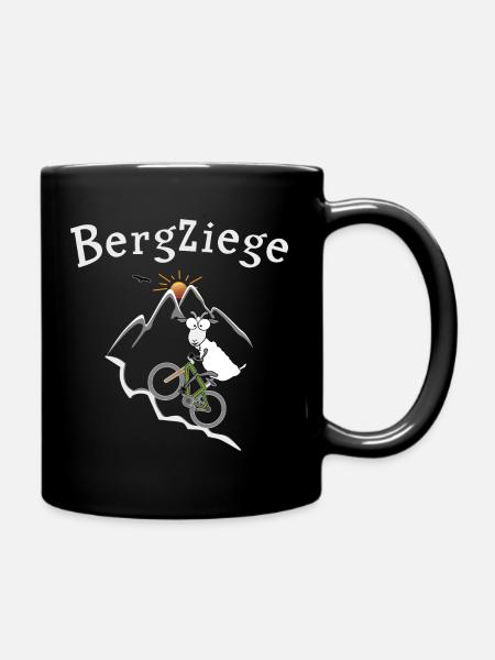 Mtb Radfahren Bergziege - Tasse einfarbig - Schwarz