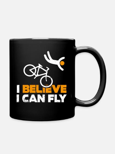 I believe i can fly vélo cyclisme humour cycliste - Mug uni - noir