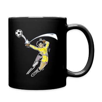 footballeuse - Mug uni - noir - Droite