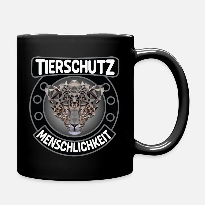 Tierschutz Leopard wild Cat wilde Katze - Tasse einfarbig - Schwarz