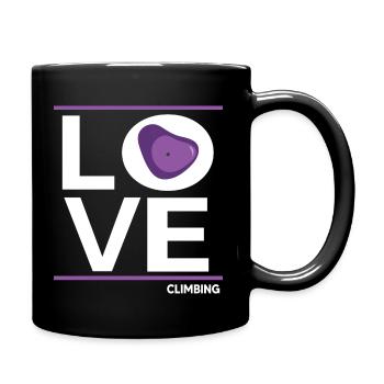 bouldering boulder rocks free climbing climbing - Full Colour Mug - black - Right