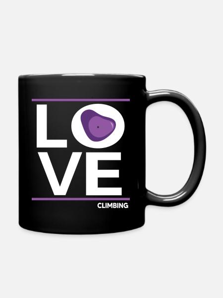 bouldern boulderfelsen freiklettern climbing - Tasse einfarbig - Schwarz