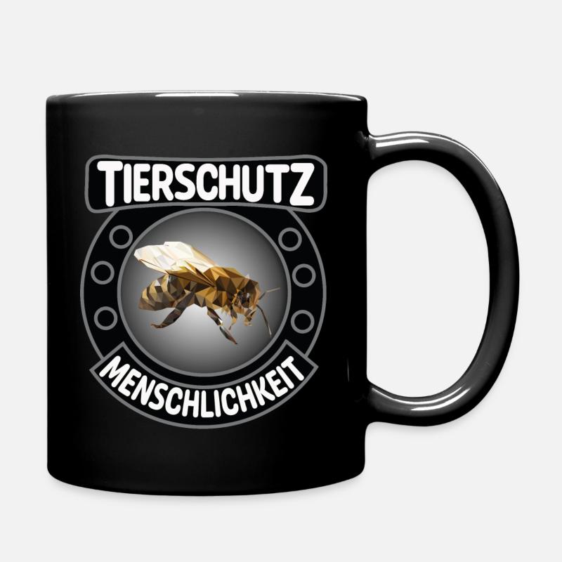 Die Biene Tierschutz Wespe Hummel - Tasse einfarbig - Schwarz