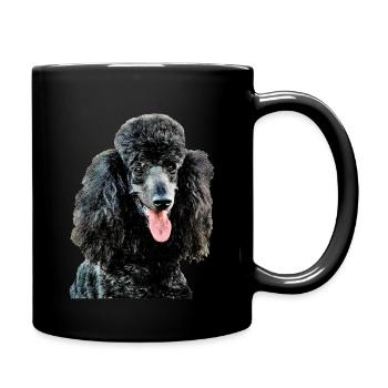 Pudel 3 - Tasse einfarbig - Schwarz - Rechts
