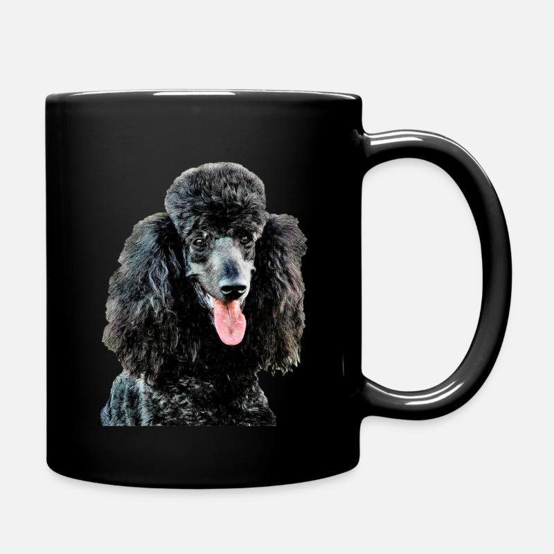 Pudel 3 - Tasse einfarbig - Schwarz