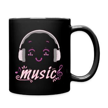 Music - Tasse einfarbig - Schwarz - Rechts