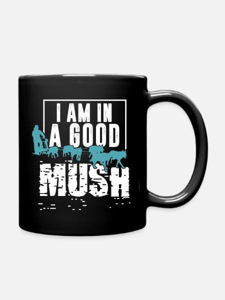 MUSH Chiens de traîneau Conduite Amusez-vous - Mug uni - noir