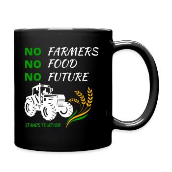 No Farmers No Food No Future - stands together - Full Colour Mug - black - Right