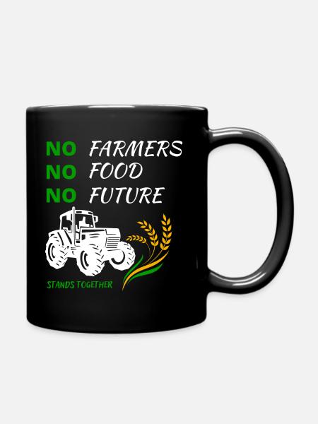 No Farmers No Food No Future - stands together - Tasse einfarbig - Schwarz