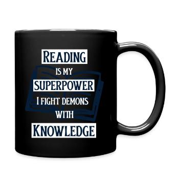 La lecture est mon superpouvoir. Lecteur avide d’amoureux des livres - Mug uni - noir - Droite