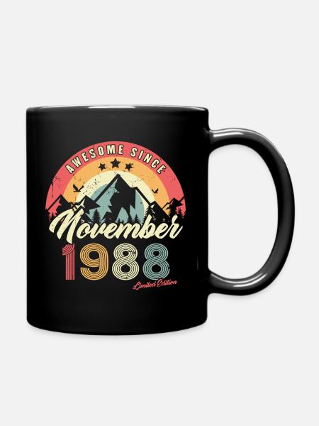 Cadeau D'anniversaire En Novembre 1988 Vintage - Mug uni - noir