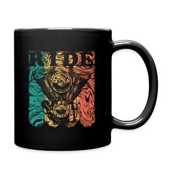 Ride Vintage - Tasse einfarbig - Schwarz - Rechts