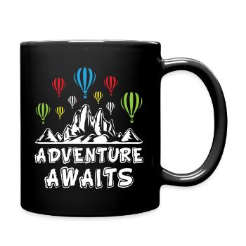 L’aventure attend les montgolfières - Mug uni - noir - Droite