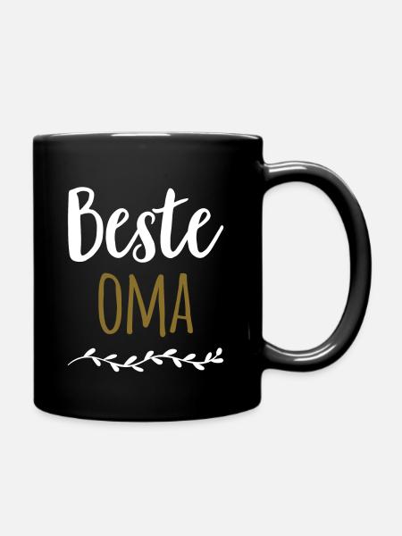 Beste Oma - Tasse einfarbig - Schwarz