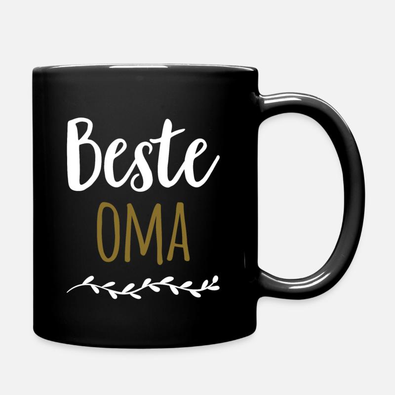 Beste Oma - Tasse einfarbig - Schwarz
