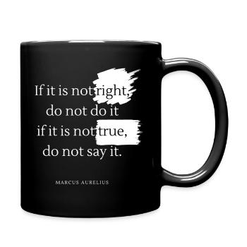 Do right tell the truth - Full Colour Mug - black - Right
