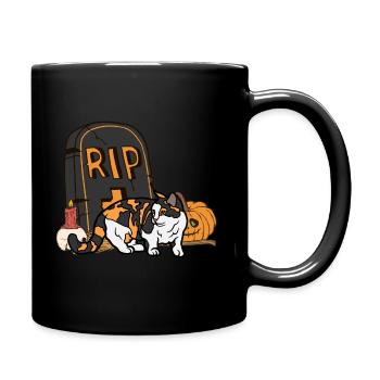 Süße Munchkin Halloween Katze für Halloween - Tasse einfarbig - Schwarz - Rechts