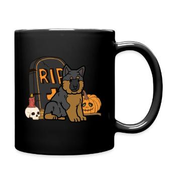 Mignon berger allemand Halloween Costume Chien - Mug uni - noir - Droite