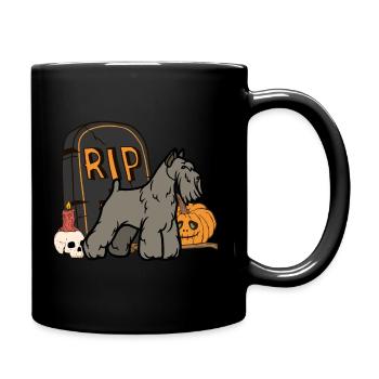 Mignon Schnauzer Halloween Costume Chien - Mug uni - noir - Droite