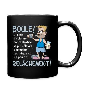 Boule Cartoon - un peu de relâchement! - Tasse einfarbig - Schwarz - Rechts