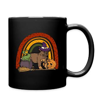 Mignon Mammoth Bulldog Chien d’Halloween - Mug uni - noir - Droite