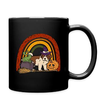 St. Bernard Halloween Costume Dog - Full Colour Mug - black - Right