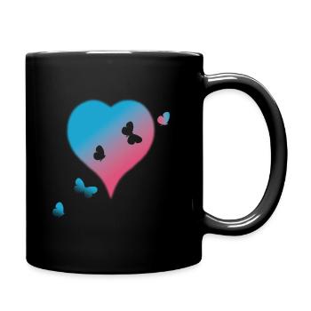 Der Flug der Psyche - Tasse einfarbig - Schwarz - Rechts