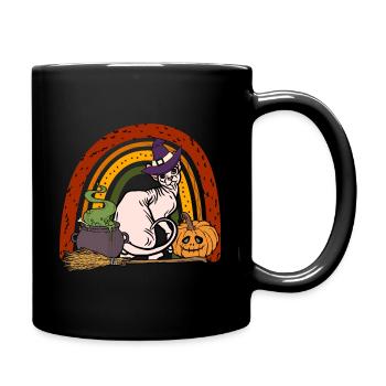 Sphynx Halloween Cat - Full Colour Mug - black - Right