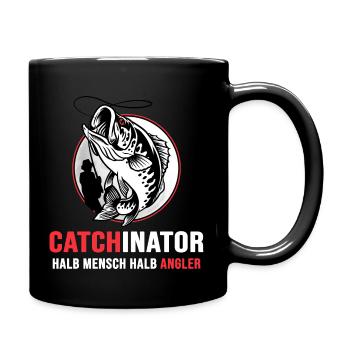 angeln catch and release raubfisch angler - Tasse einfarbig - Schwarz - Rechts