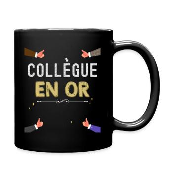 Précieux Collègue En Or Homme Et Femme - Mug uni - noir - Droite
