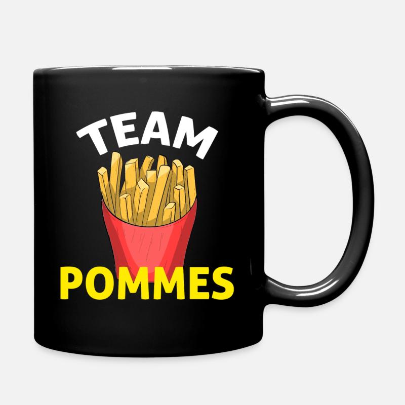 Team Pommes - Tasse einfarbig - Schwarz