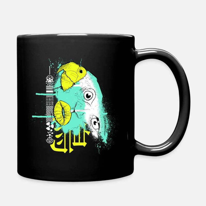 Parrot & Girl Street Style - Tasse einfarbig - Schwarz