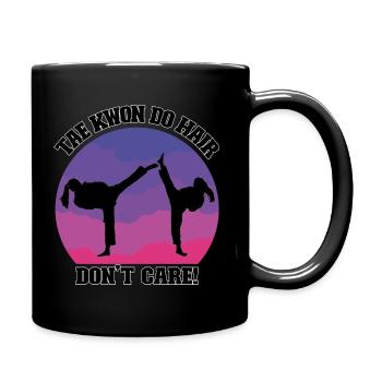 Taekwondo Hair Don't Care - Full Colour Mug - black - Right