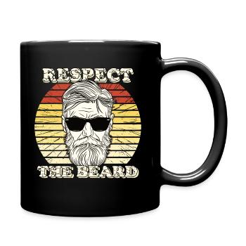 Ideales Geschenk für Bartträger | 3 Tage Bart - Tasse einfarbig - Schwarz - Rechts