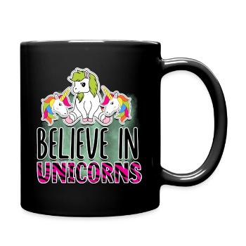 Croyance en les licornes - Mug uni - noir - Droite