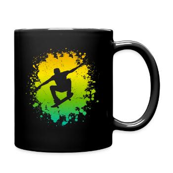 Skaten Skateboarding Skateboard Tricks Skater - Tasse einfarbig - Schwarz - Rechts